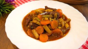 boranija mahune sa mesom kuhaj i peci 1